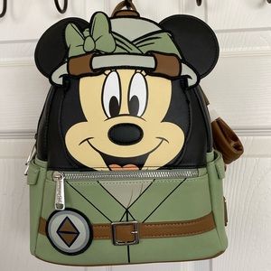 NWT Disney Parks Loungefly Animal Kingdom Safari Minnie Mouse Mini Backpack